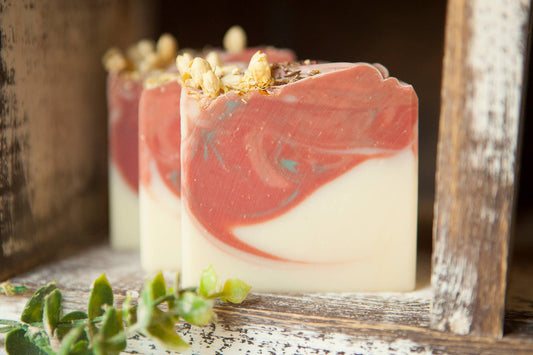 Peony & Amberwood Artisan Soap, Luxury Shea Butter Soap