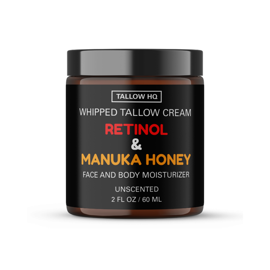Tallow Cream with Retinol and Manuka Honey, Face & Body