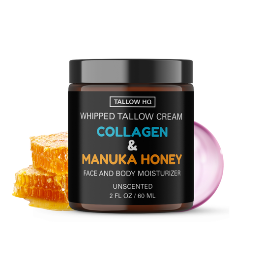 Tallow Cream with Collagen and Manuka Honey, Face & Body