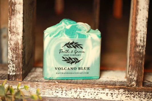 Blue Volcano Artisan Soap, Luxury Shea Butter Soap, 4+oz.