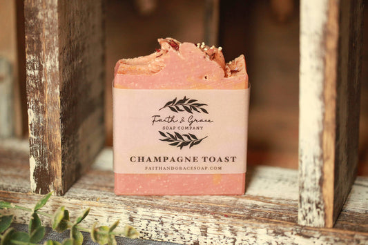 Champagne Toast Artisan Soap, Luxury Shea Butter Soap