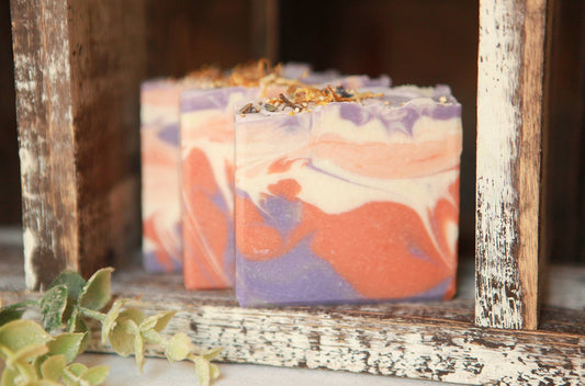 Lavender & Apricot Artisan Soap, Luxury Shea Butter Soap
